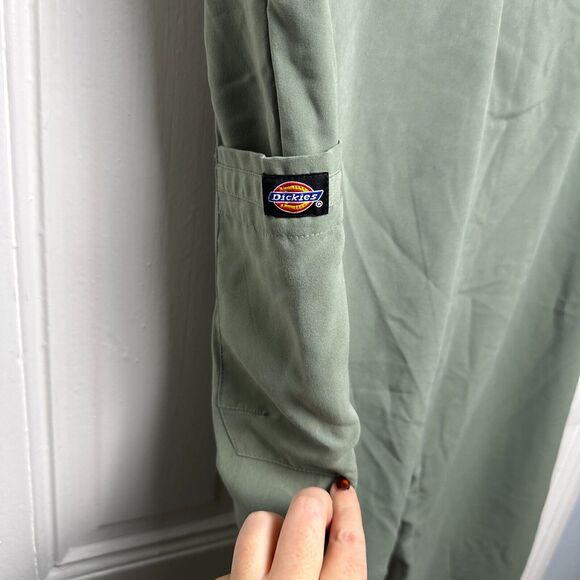 Dickies Cargo Pants Womens XL Petite Olive Green Drawstring High Rise Wide Leg - Picture 4 of 9